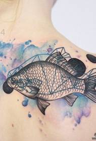 karete ea squid color splash tattoo