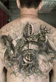 Powrót Fantasy Mystery Warrior Personality Tattoo Pattern