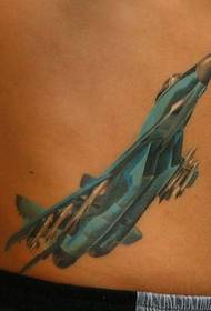 tailletattoopatroon: tattoo-patroon taillejagervliegtuigen