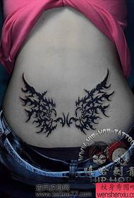 derék népszerű totem szárnyak tetoválás minta