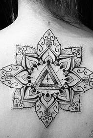 Dívky zpět Vanilla Flower Spurt tetování tetování vzor