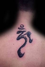 reen simpla nigra inka stilo religia karaktero tatuaje ŝablono