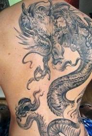 baya japan-style baki-grey fantasy dragon hali tattoo juna