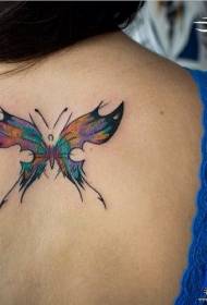 гръб цвят на пеперуда татуировка модел