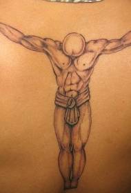 უკანა კუნთები და მელოტი კაცი ტატუირების ნიმუში