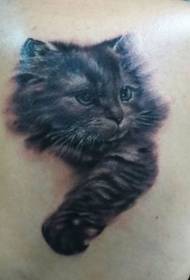 modello tatuaggio tatuaggio gattino nero posteriore