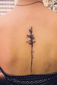 Indietro Piccolo tatuaggio nero solitario