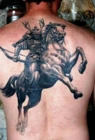 rov qab zoo kawg nkaus Warrior thiab Tsov Rog Tattoo Qauv