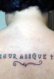 patrún dubh ar ais tattoo Litir Laidin