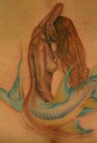 талия красивая русалка цвет татуировки