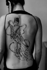 артқы қара Жұмбақ қытай стиліндегі ертегілер татуировкасы