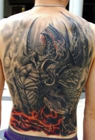 tillbaka fantasy värld monster monster tatuering