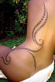 rug en dij schattig handgeschilderd tribal totem tattoo patroon