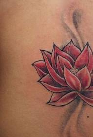 likod nga yano nga sumbanan nga pula nga tattoo nga lotus