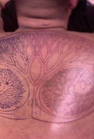 leđa okrugla stabla lika tetovaža osobnosti