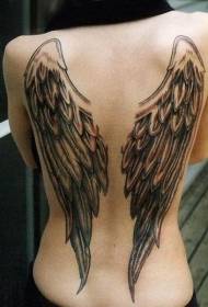 背色大翅膀紋身圖案