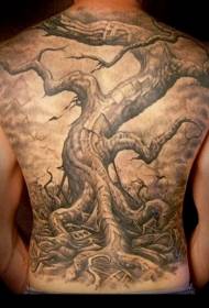 til baka mikill raunsæi Dead Tree Tattoo Pattern