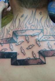 zurück Chevrolet-Logo und Flammen-Tattoo-Muster