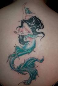 zurück elegant sexy Meerjungfrau Tattoo Muster