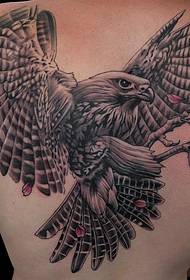 terug prachtige realistische stijl eagle tattoo patroon