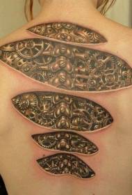 peeling traseiro osso mecânico parte tatuagem padrão