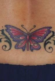 Mgbada Ultra Deep pụtara Butterfly na Vine Tattoo Pattern
