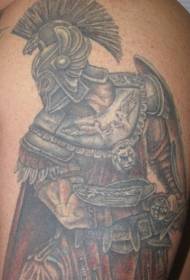 Самураи црно сиви узорак тетоваже личности