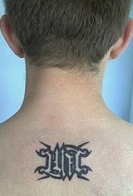 ar ais Pátrún tattoo dhá-bhealach Black dubh