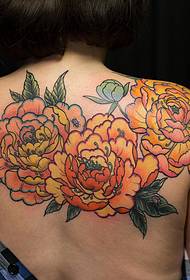 бозгашт шакли гули peony гули Tattoo