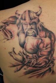 da baya mahaukaci Viking warrior da takobi tattoo juna