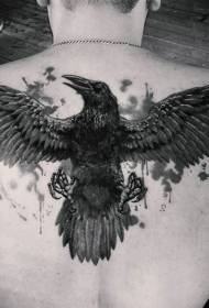 leđa crne vrane ličnost tetovaža uzorak