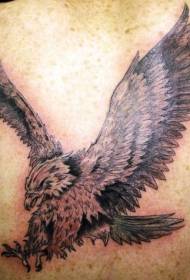 назад агресивна шема на тетоважа со орел