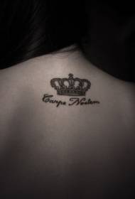 Back King's Crown Tattoo patroon