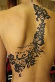 ritornu bello lace lace pattern di tatuaggi di pizzo neru