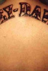 indietro Harley Davidson modello di tatuaggio lettera