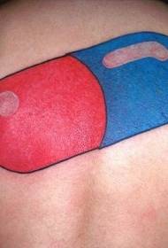 Pattern di tatuu di capsula di culore grande