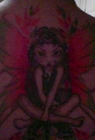 Back Color Angry Elf Tattoo Pattern