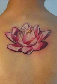 красивый розовый узор татуировки лотоса