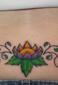 lila Lotus Taille Tätowierungsmuster