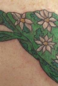 späť zelený kvet korytnačka tetovanie vzor 75730 - pás čierny kmeňový štýl korytnačka totem vzor