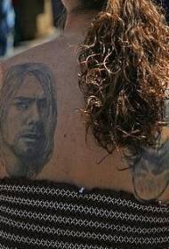 inimese selja realistlik portree Tattoo muster