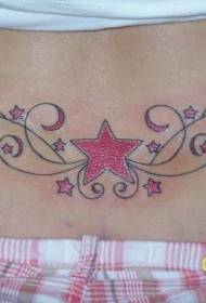 struk crvena velika zvijezda vinske tetovaže uzorak