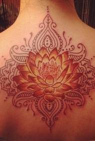 tounen wouj ak zoranj tribi lotus modèl tatoo