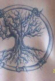 back-back nga adunay pattern sa tattoo sa Tree