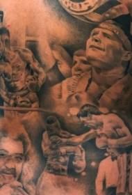 terug verbazingwekkende verbazingwekkende verschillende boxerportret tattoo-ontwerpen