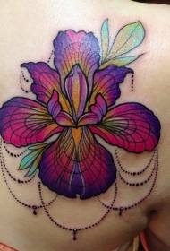 ar ais dath gleoite dathúil beoga agus patrún tattoo bead slabhra