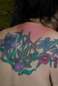 kumashure ruvara rwakasiyana mitundu ye orchid tattoo maitiro