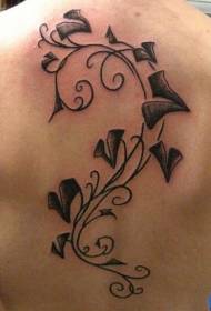 back black ຮູບແບບ tattoo ivy