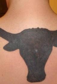 takaisin musta Chicago Bulls -logo tatuointikuvio