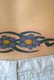 Patrwm Chrysanthemum Lliw Waist a Phatrwm Tatŵ Totem Tribal